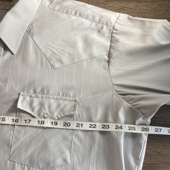 Mens EUC XL Ely Cattlemen Gray Western Pearl Snap Button Down - Picture 4 of 7